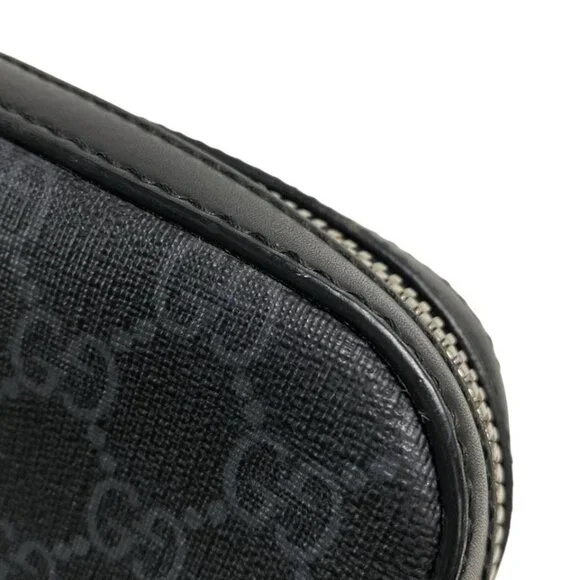 GUCCI GG Supreme Messenger Bag Black Gray Multi PVC Leather - 762-073125 - Picture 8 of 14